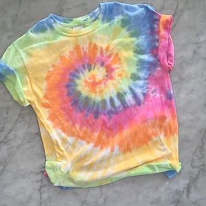 Pastel rainbow Tie  Dye Tee shirt unisex